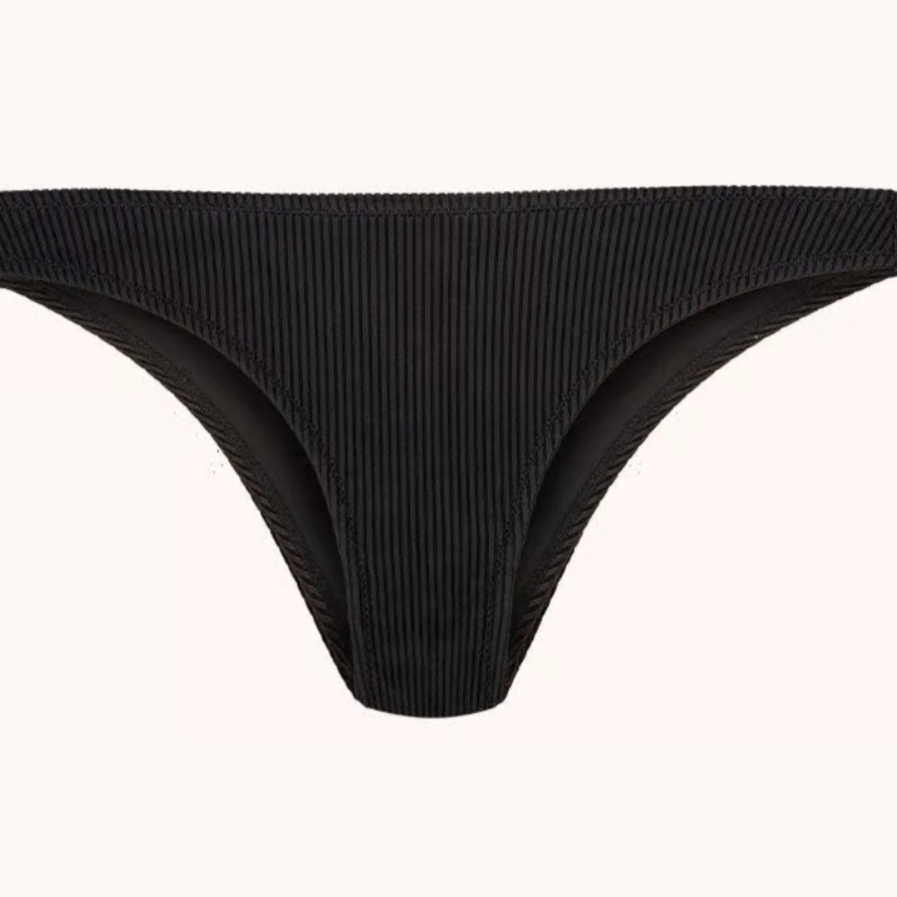 Lively The Swim Ribbed Cheeky Bottom NWT Color: Jet Black Size:Medium
